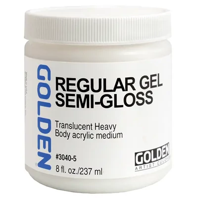 Golden Regular Gel médium, saténový povrch, 237 ml