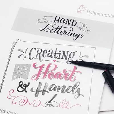 Náčrtník a skicár Hahnemühle Hand Lettering, 170 g, 25 listov - A4