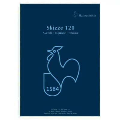 Náčrtník a skicár Hahnemühle Skizze 120, 120 g, 50 listov - A3, lepený