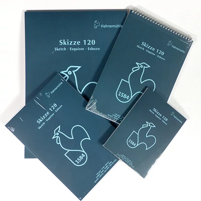 Náčrtník a skicár Hahnemühle Skizze 120, 120 g, 50 listov - rôzne rozmery