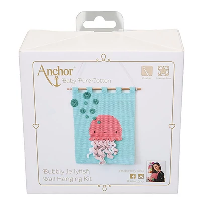 Háčkovacia sada, Anchor Baby Pure Cotton 3D obraz na stenu - Šumiaca medúza