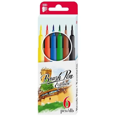 Sada štetcových popisovačov ICO Brush Pen - 6 ks