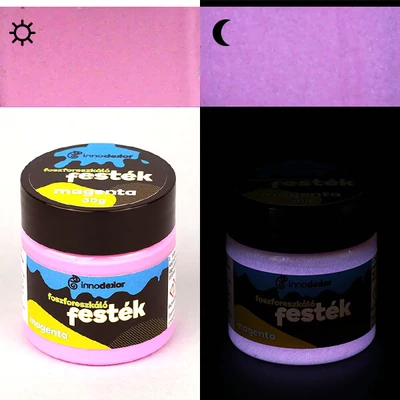 Fosforeskujúca, svietiaca farba Innodekor, 30 g - purpurová