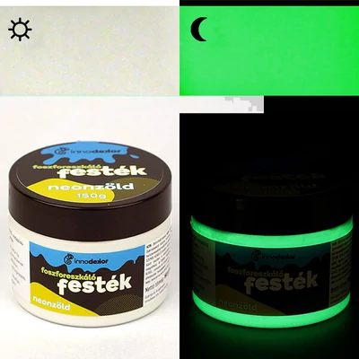 Fosforeskujúca, svietiaca farba Innodekor, 150 g - neónová zelená