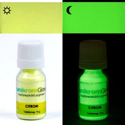 Fosforeskujúci, svietiaci pigment Innodekor, 15 g - citrónový