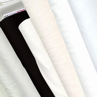 Patchworková tkanina - Robert Kaufman - Kona Cotton K004 - v rôznych farbách