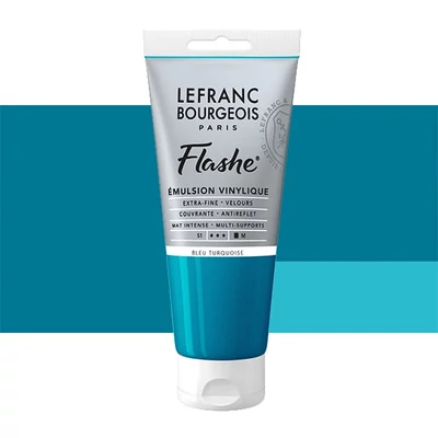 Vinylová farba (akrylová farba) L&B Flashe, 80 ml - 050, turquoise blue
