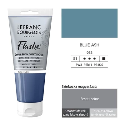 Vinylová farba (akrylová farba) L&amp;B Flashe, 80 ml - 052, blue ash