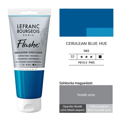 Vinylová farba (akrylová farba) L&amp;B Flashe, 80 ml - 065, ceruelena blue hue