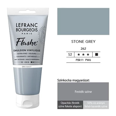 Vinylová farba (akrylová farba) L&amp;B Flashe, 80 ml - 262, stone grey