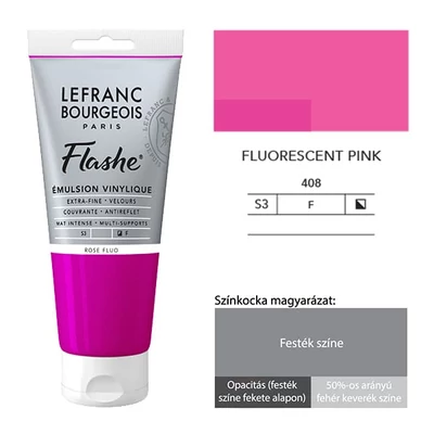 Vinylová farba (akrylová farba) L&amp;B Flashe, 80 ml - 408, fluorescent pink