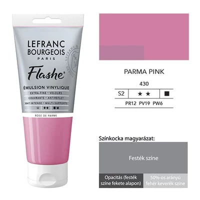 Vinylová farba (akrylová farba) L&amp;B Flashe, 80 ml - 430, parma pink