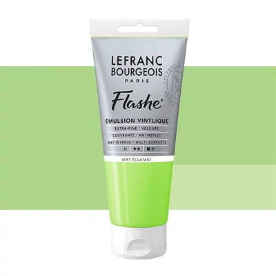 Vinylová farba (akrylová farba) L&amp;B Flashe, 80 ml - 554, bright green