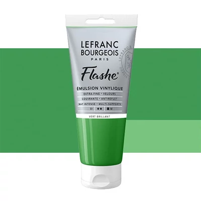 Vinylová farba (akrylová farba) L&B Flashe, 80 ml - 558, brilliant green