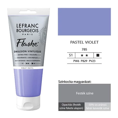 Vinylová farba (akrylová farba) L&amp;B Flashe, 80 ml - 785, pastel violet