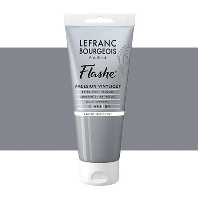 Vinylová farba (akrylová farba) L&B Flashe, 80 ml - 832, iridescent silver