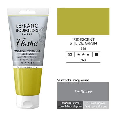 Vinylová farba (akrylová farba) L&amp;B Flashe, 80 ml - 838, iridescent stil de grain