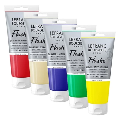 Vinylová farba (akrylová farba) L&amp;B Flashe, 80 ml - vo viacerých farbách