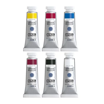 Sada extra jemných gvašových farieb L&amp;B Linel, 6x14 ml