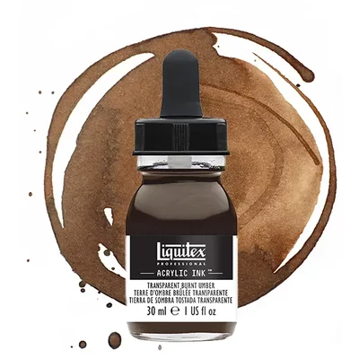 Liquitex akrylový atrament, 30 ml - 130, transparent burnt umber