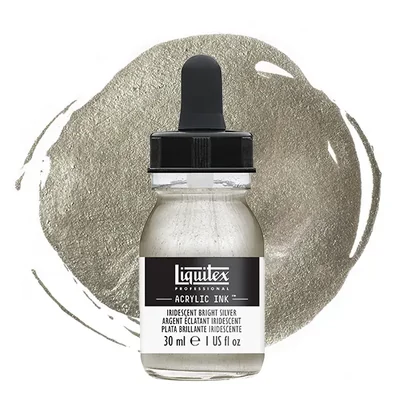 Liquitex akrylový atrament, 30 ml - 236, iridescent bright silver