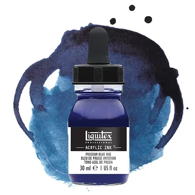Liquitex akrylový atrament, 30 ml - 320, Prussian blue hue
