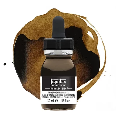 Liquitex akrylový atrament, 30 ml - 333, transparent raw umber