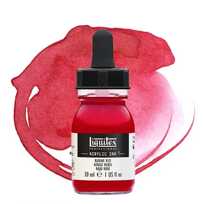 Liquitex akrylový atrament, 30 ml - 388, rubine red