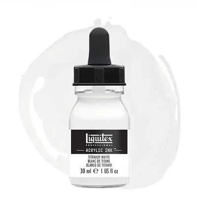 Liquitex akrylový atrament, 30 ml - 432, titanium white