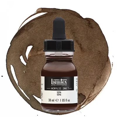 Liquitex akrylový atrament, 30 ml - 609, sepia