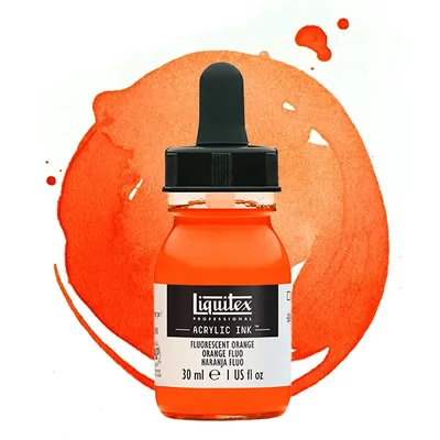 Liquitex akrylový atrament, 30 ml - 982, fluorescent orange