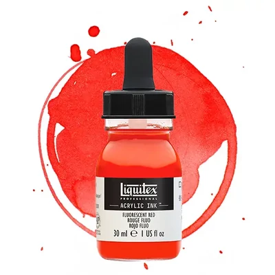 Liquitex akrylový atrament, 30 ml - 983, fluorescent red