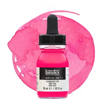 Liquitex akrylový atrament, 30 ml - 987, fluorescent pink