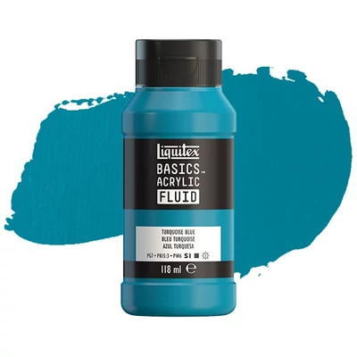 Akrylová farba Liquitex Basics Fluid, 118 ml - 046, turquoise blue