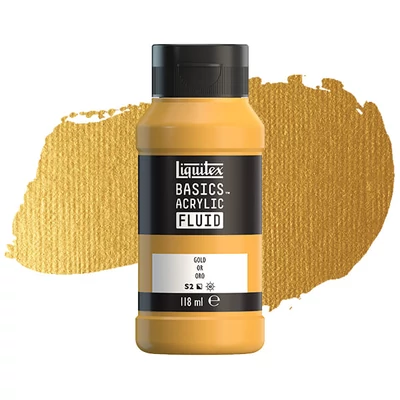 Akrylová farba Liquitex Basics Fluid, 118 ml - 051, gold