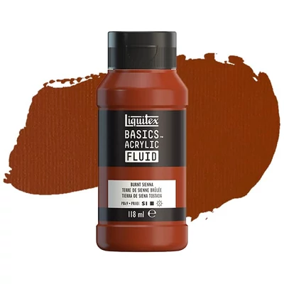 Akrylová farba Liquitex Basics Fluid, 118 ml - 127, burnt sienna
