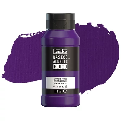 Akrylová farba Liquitex Basics Fluid, 118 ml - 186, dioxazine purple
