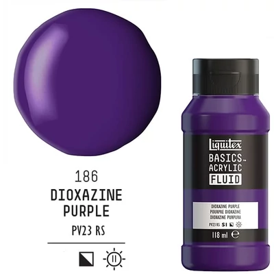 Akrylová farba Liquitex Basics Fluid, 118 ml - 186, dioxazine purple