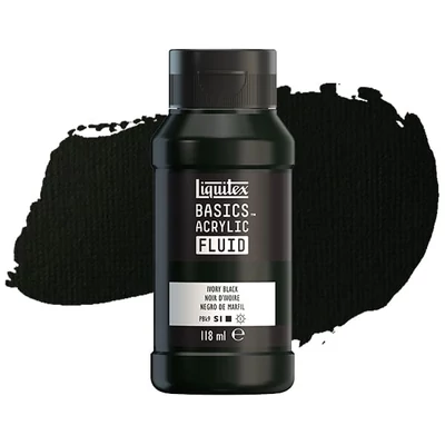 Akrylová farba Liquitex Basics Fluid, 118 ml - 244, ivory black