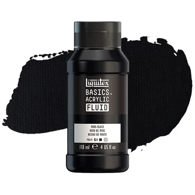 Akrylová farba Liquitex Basics Fluid, 118 ml - 276, mars black