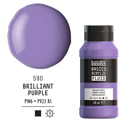 Akrylová farba Liquitex Basics Fluid, 118 ml - 590, brilliant purple