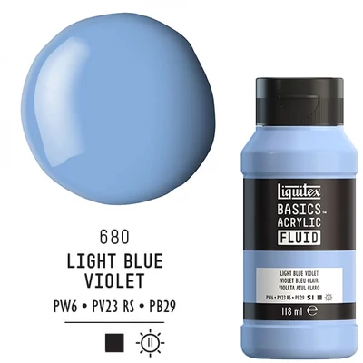 Akrylová farba Liquitex Basics Fluid, 118 ml - 680, light blue violet
