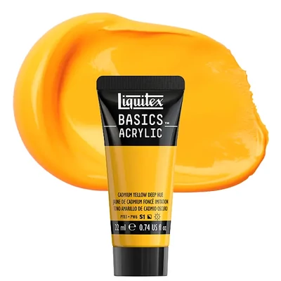 Akrylová farba Liquitex Basics, 22 ml - 163, cadmium yellow deep hue