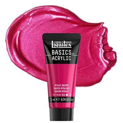 Akrylová farba Liquitex Basics, 22 ml - 342, metallic magenta