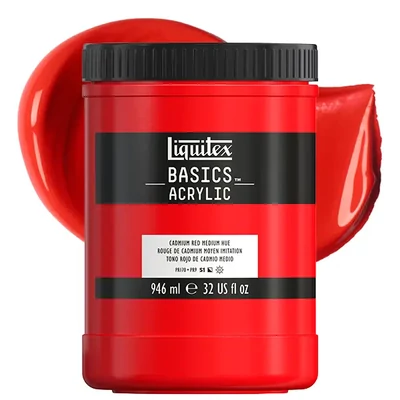 Akrylová farba Liquitex Basics, 946 ml - odtieň 151, cadmium red medium huehue