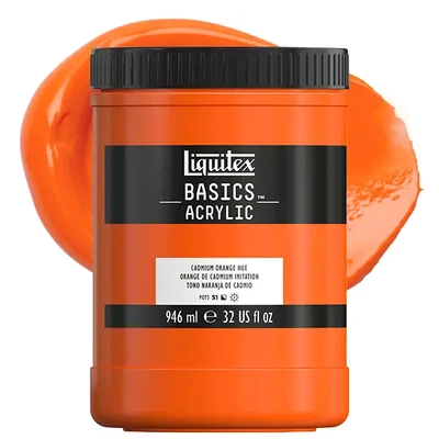 Akrylová farba Liquitex Basics, 946 ml - 720, cadmium orange hue