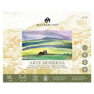 Blok na maľovanie a skicovanie Magnani Arte Moderna, 100% bavlna, 300 g, 35x45 cm, 20 listov