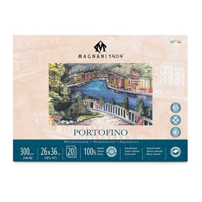 Akvarelový blok Magnani Portofino, 100% bavlna, 300 g, 26x36 cm, 20 listov, hladký