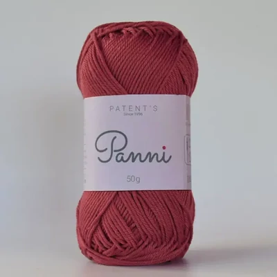 Bavlnená priadza Panni, 50 g - 050, terakota (Catania 388)