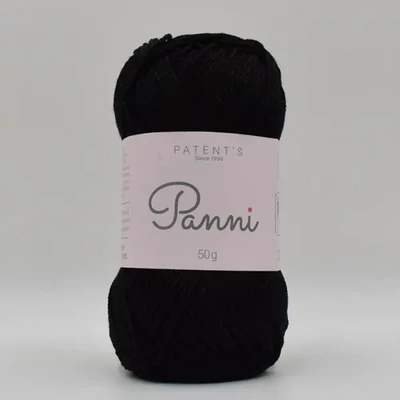 Bavlnená priadza Panni, 50 g - 100, čierna (Catania 110)